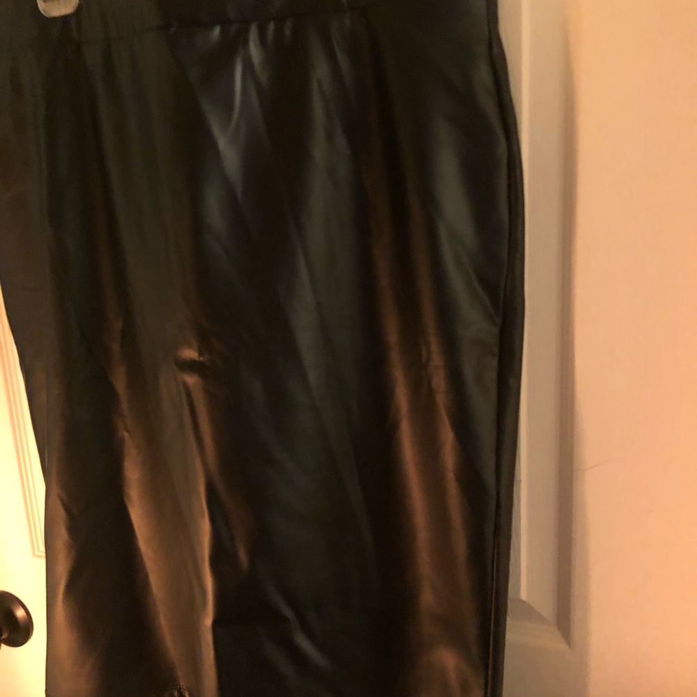 Torrid black faux leather skirt
